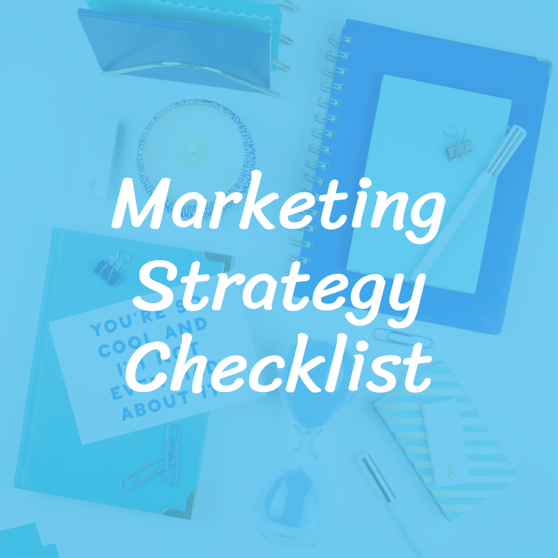 Digitalie free resource - marketing strategy checklist